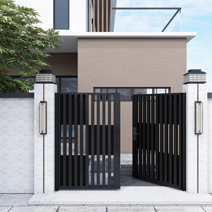 Valla y Puerta de Seguridad de Aleación de Aluminio con Apertura Automática, Diseño Europeo Moderno, Personalizada por el Fabricante, para Patio de Villa - Product Image 2