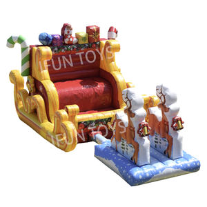 Traîneau gonflable durable de <span class=keywords><strong>selfie</strong></span> de Santa de PVC de vacances avec le renne pour Noël - Product Image 1