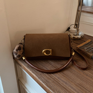 Sandpaper <b>leather</b> chain <b>bag</b>, small square <b>bag</b>, underarm <b>bag</b>, women's new style, <b>soft</b> <b>leather</b>, casual, versatile <b>bag</b> - Product Image 3