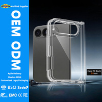 Étui transparent anti-rayures Laudtec Crystal pour iPhone Duo, anti-jaunissement, TPU PC 2-en-1, coque arrière rigide antichoc, protection