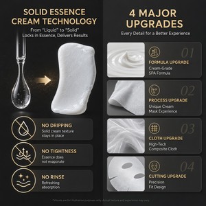 Mascarilla Facial Hidratante de Doble Capa con Lámina de Oro y Plata, Venta al por Mayor, Marca Privada OEM, Proveedor de Productos para el Cuidado de la Piel - Product Image 5