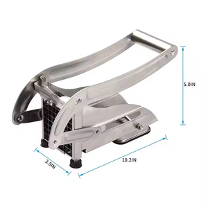 Coupe-patates manuel Déchiqueteur Machine à chips de pommes de terre Trancheur de pommes de terre <span class=keywords><strong>professionnel</strong></span> Presse à frites Coupeur en acier inoxydable - Product Image 6