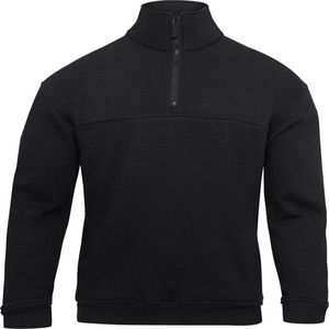 Sécurité noire 1/4 Zip Job Shirt Uniform Duty Guard Tactical Shirt Top - Product Image 1