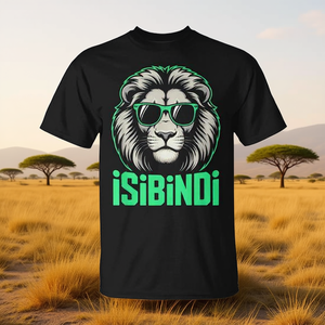 Camiseta Isibindi con diseño gráfico de león negro, unisex, talla para adultos - Product Image 3