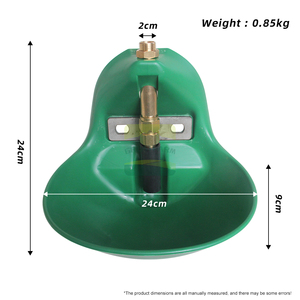 新到货自动塑料绿色绵羊和山羊饮水器碗动物农场系统喂食器槽 - Product Image 5