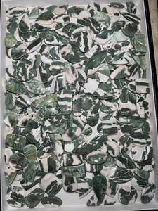 พลอยแจสเปอร์ลายม้าลายสีเขียวธรรมชาติ เกรด AAA รูปทรงคาโบชอง สีรุ้ง สำหรับทำเครื่องประดับ - Product Image 4