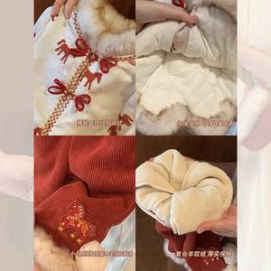 Tongxingyuan Girls Winter Outfit Thickening Cotton Two Piece Set For Toddlers New Year Clothes Year Of The Horse - Product Image 3