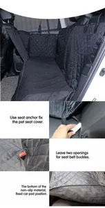 Nonslip Universal Car Seat Cover Luxury Leather Dog Car Seat Protector With Oxford Material Waterproof Backseat Cover Full Set