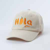 Color Beige Tamaño DE LOS NIÑOS Sombreros de papá Tamaño personalizado 6 Panel Estilo no estructurado Gorras de béisbol para niños con etiquetas en el interior