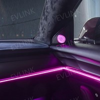 Bande lumineuse d'ambiance néon pour voiture Bande lumineuse laser RVB 128 couleurs changeantes pour Tesla Model 3 Model Y 2021 +.
