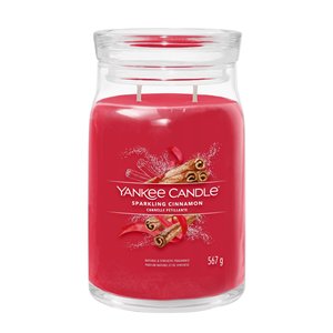 Vela Yankee Candle - Frasco Grande con 2 Mechas, Aroma Canela Brillante, Navidad - Product Image 1