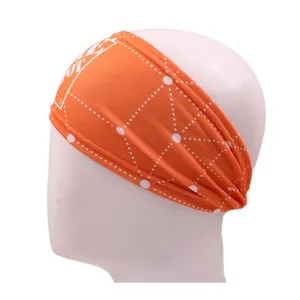 Пользовательская дешевая рекламная быстросохнущая эластичная дизайнерская головная повязка с сублимационным принтом для спа-упражнений бега спорта для мужчин и женщин