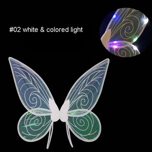 ปีกนางฟ้ามีไฟ LED แบบทำมือสำหรับชุดปาร์ตี้แต่งปีกผีเสื้อ