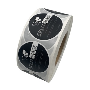 Custom Logo <strong>Sticker</strong>, Custom <strong>Printed</strong> Waterproof Synthetic Paper Adhesive Round Logo <strong>Sticker</strong> - Product Image 4