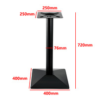 Pied de table en acier au carbone noir, style incliné tridimensionnel, moderne et minimaliste, pour café, restaurant, bar