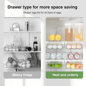 Cajón organizador <span class=keywords><strong>de</strong></span> huevos <span class=keywords><strong>de</strong></span> <span class=keywords><strong>plástico</strong></span> grande para refrigerador caja <span class=keywords><strong>de</strong></span> almacenamiento <span class=keywords><strong>de</strong></span> huevos para uso en contenedores <span class=keywords><strong>de</strong></span> cocina - Product Image 4