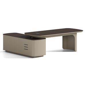 Quản lý sang trọng đơn giản hiện đại Giám đốc điều hành máy tính nhà văn phòng bảng L hình dạng bàn văn phòng sang trọng hutch thiết kế máy trạm - Product Image 2