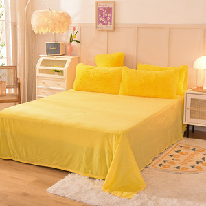 Cầu Vồng Màu Bộ Giường Lông Nhung Fluffy Sang Trọng Mềm Mại Sang Trọng Bộ Đồ Giường Tấm 4 Miếng Tấm Ấm Đặt Giường Bìa Số Lượng Lớn Các Mặt Hàng - Product Image 4