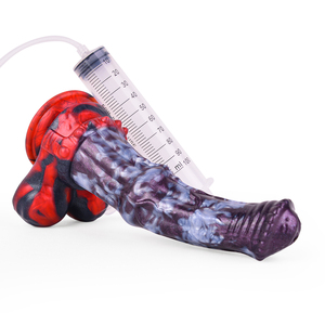 Consolador monstruo de lobo chorros simulado NNSX con nudos enormes ventosa de silicona para juego manos libres enchufe juguete sexual para mujeres y hombres - Product Image 4