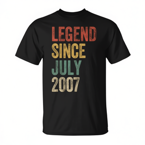 T-shirt Legend Since July 2007, cadeau d'anniversaire pour garçon et fille - Product Image 2