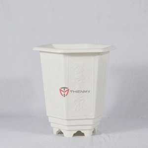 Pot hexagonal haut LGC - Plastique durable et épais - excellente résistance au soleil et à la pluie - Product Image 2