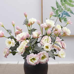 Flores Artificiales de Lisianthus QIHAO, 6 Cabezas, Flores de Seda y Plástico de Alta Simulación, Decoración para Bodas y Hogar - Product Image 2