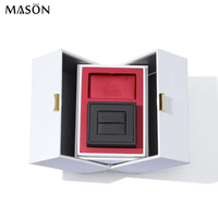 Boîte de rangement de bague de collier avec boucle en métal boîte cadeau de bijoux personnalisés en cuir boîte d'emballage de bijoux de collier à double anneau ouvert