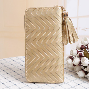 Porte-monnaie personnalisé en cuir Pu pour femmes, <span class=keywords><strong>portefeuille</strong></span> Long pour cartes, vente en gros, collection - Product Image 2
