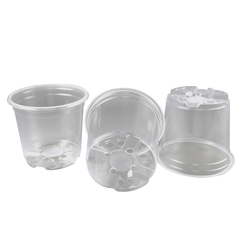 Transparent Plastic Flower Pot for Garden