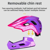 Casque de VTT convertible 2-en-1 pour jeunes, mentonnière détachable, CPSC CE, réglable, intégral, pour VTT, BMX, Trail, pour garçons et filles