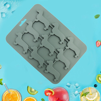 Bac à glaçons pour chiot à 9 cavités OEM Cutie Moule à glaçons en silicone sans BPA réutilisable en forme de chien en silicone de qualité alimentaire