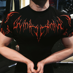 Camiseta Slim Fit de Poliéster <span class=keywords><strong>para</strong></span> Hombre, Ropa de Gimnasio, <span class=keywords><strong>Camisetas</strong></span> con Impresión Personalizada al por Mayor, <span class=keywords><strong>Camisetas</strong></span> Modernas <span class=keywords><strong>para</strong></span> Hombre - Product Image 4