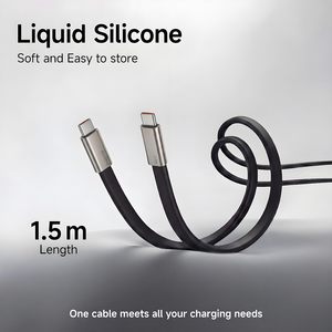 Cargador <span class=keywords><strong>de</strong></span> Teléfono <span class=keywords><strong>de</strong></span> 240W con Cable <span class=keywords><strong>de</strong></span> Silicona y Soporte Desmontable - Universal Tipo-C, 90 °   Angle, Velocidad <span class=keywords><strong>de</strong></span> Transferencia <span class=keywords><strong>de</strong></span> Datos <span class=keywords><strong>de</strong></span> 480 Mbps - Product Image 2