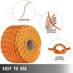 <span class=keywords><strong>Corde</strong></span> de tirage en polyester et nylon double tressé de 1/2 pouce x 200 pieds, 880 lb, robuste, pour l'arboriculture, le travail sur les arbres, la marine et l'extérieur - Product Image 3