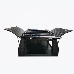 صندوق أدوات من الألومنيوم بطول 2.4 متر مع أرجل قابلة للطي و3 أبواب ورف سقف لسيارات تويوتا LC 79/ديماكس/فورد رينجر - Product Image 4