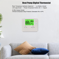 Thermostat monophasé 24V pour pompe à chaleur, 1 chauffage 1 refroidissement, régulateur de température
