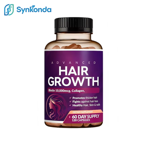 Synkonda OEM Complément Alimentaire pour la Croissance des Cheveux, Capsules de Collagène et Vitamines, Feuilles d'Aloe <span class=keywords><strong>Vera</strong></span>, Riches en Protéines, Sans Gluten, 120 Comprimés, Arrête la Chute des Cheveux - Product Image 1