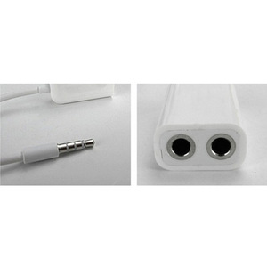 Convertisseur audio, séparateur 3,5 mm, double sortie, séparateur audio-vidéo en plastique - Product Image 3