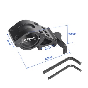 45-Degree Offset Matte Black <b>Quick</b>-Release Tube <b>Clamp</b> Bracket 25.4mm/30mm Aluminum Alloy 21mm Base Optics Holder - Product Image 6