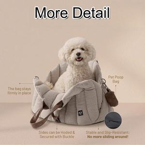 Sac de transport pour animaux de compagnie, écologique, chaud, classique, élégant, pliable, portable, à porter en bandoulière ou à la main, pour chats, chiens et petits animaux - Product Image 5