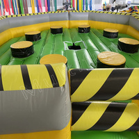 Jeu d'obstacles gonflable en PVC avec machine rotative, défi Toxic Meltdown, château d'aventure pour enfants, usage commercial, CE