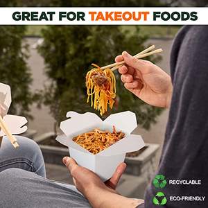 נייר להוציא מזון מכולות, רגיל לבן חצי Quart סיני אסיה ללכת תיבות - Product Image 3