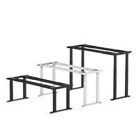Bureau debout à hauteur réglable à quatre pieds avec deux moteurs, plateau de raccordement, poste de travail informatique pour bureau à domicile, bureau électrique assis-debout