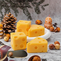 Handgemachte Niedliche Käseförmige Aromatherapie-Sojawachskerze Umweltfreundlich für Zuhause Schlafzimmer Hochzeit Valentinstag Weihnachten