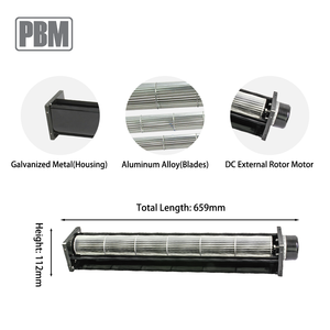 100x 112x 659 mét Trung Quốc nhà máy 24V DC tốc độ cao thông gió Blower fan bóng mang dòng chảy xuyên Fan 485.51 CFM/825 m3/<span class=keywords><strong>h</strong></span> - Product Image 2