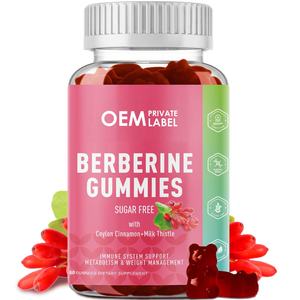 Gomitas de Berberina Personalizadas con Canela de Ceilán Sin Azúcar, Suplemento de Berberina HCI, Glicinato de Magnesio y Cúrcuma para el Sistema Inmunitario - Product Image 1