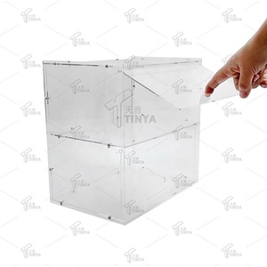 Acrilico 2 livelli panettiere trasparente pasticceria vetrina per biscotti da forno Cupcake vetrina con vassoio - Product Image 6