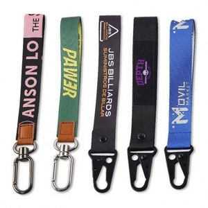 New Custom Woven Logo Key Chain Lanyard With Metal Tag Keychain Custom - Product Image 6