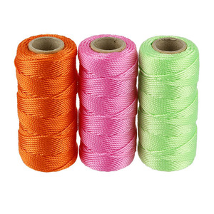 <span class=keywords><strong>Enrouleur</strong></span> de matériau PP durable à corde torsadée haute résistance en nylon jaune fluorescent n ° 18 pour la construction - Product Image 2