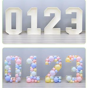 Grande 3D palloncino mosaico numero scatola da te riempibile numeri da 0 a 9 palloncino <span class=keywords><strong>espositore</strong></span> per decorazione festa di compleanno - Product Image 3